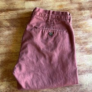Mens J CREW 29x32 burgundy sun washed khakis.